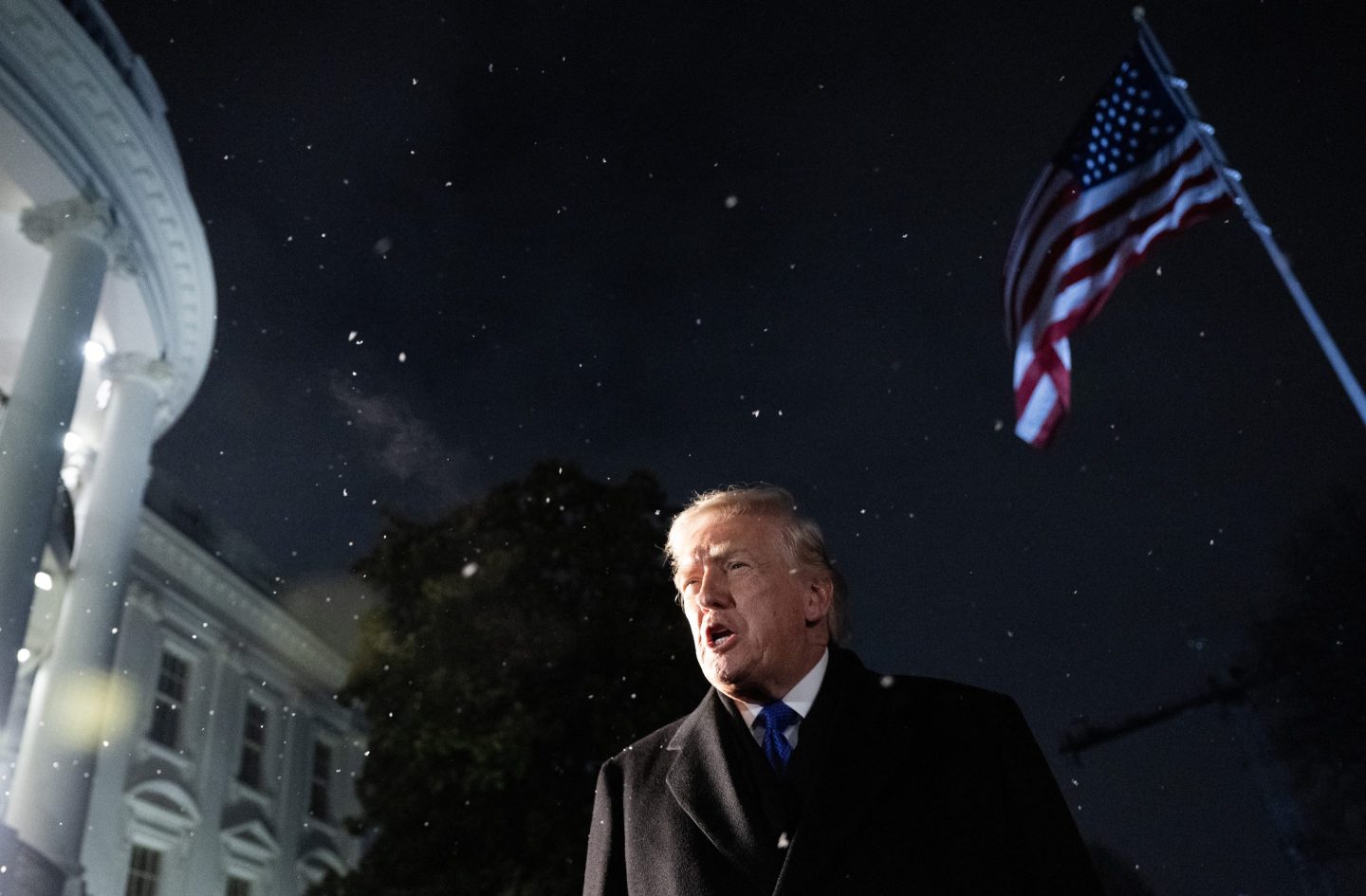 US President Donald Trump speaks with reporters before departing from the White House in Washington, DC, on February 6, 2026.