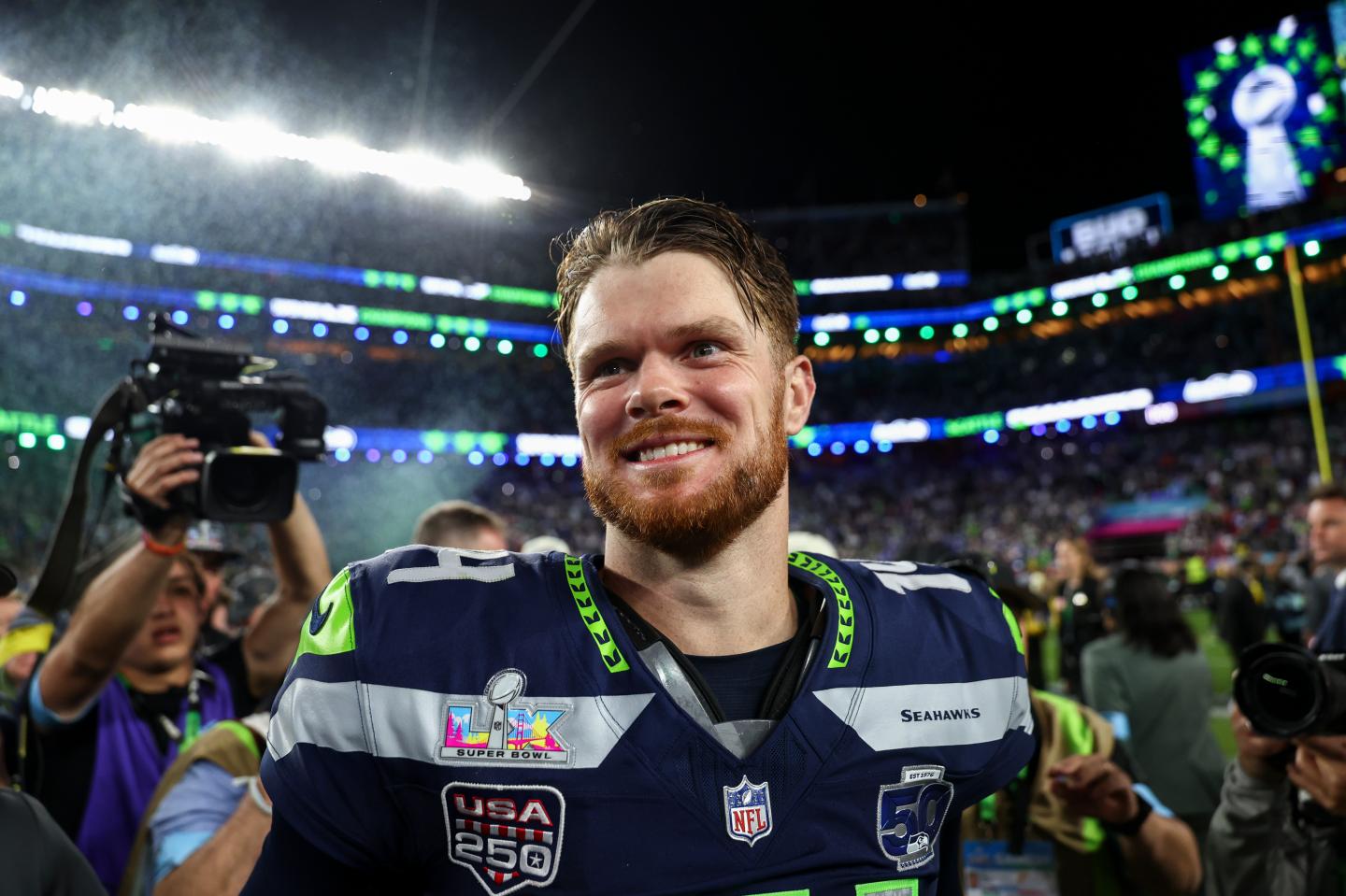 Sam Darnold #14 of the Seattle Seahawks