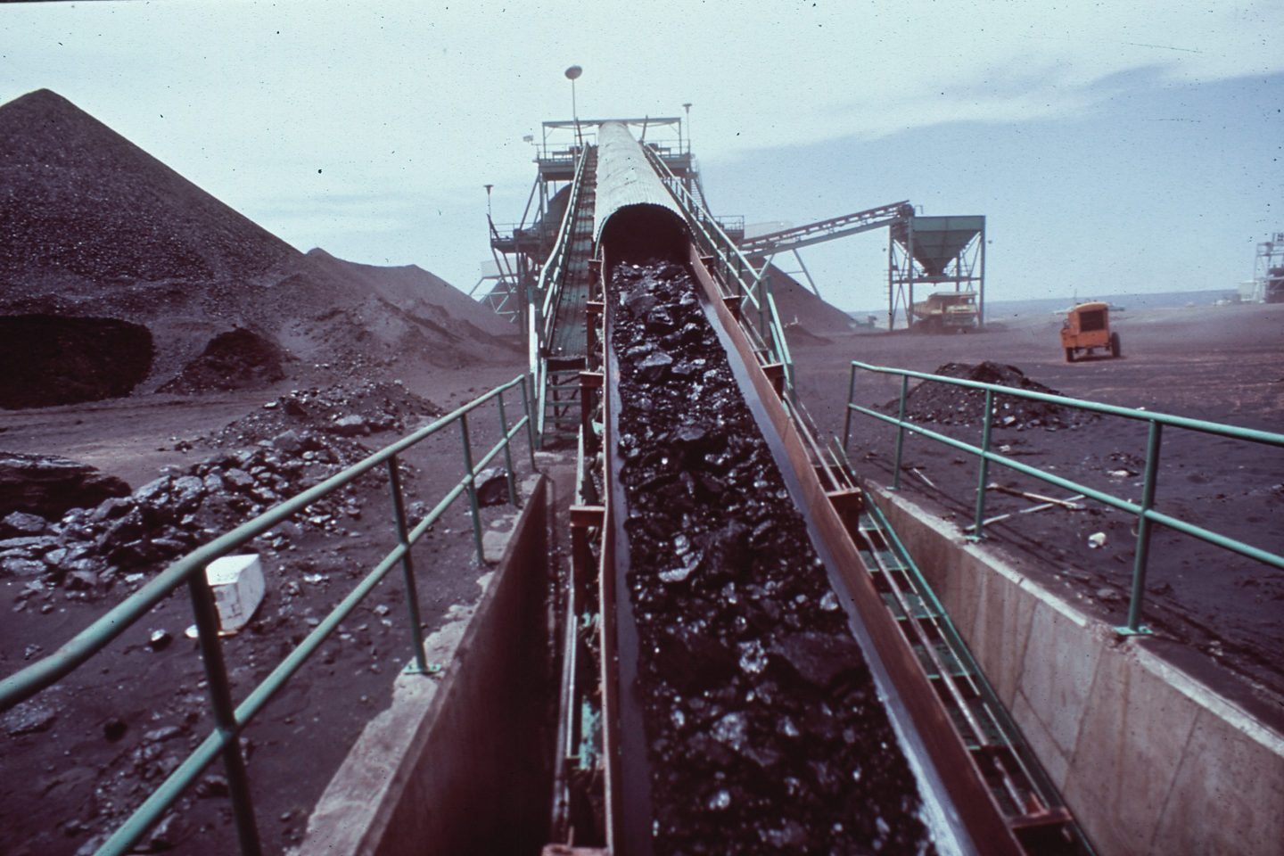 Strip mining at Black Mesa in Hopi territory raised question of run-off and possible destruction of Hopi agriculture. Image courtesy National Archives, Arizona, 1973. (Photo by Smith Collection/Gado/Getty Images).
