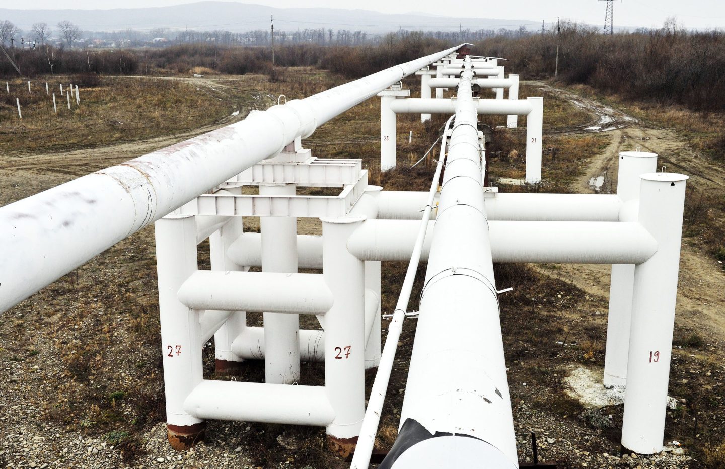 The Druzhba crude oil pipeline is seen near Styri, Ukraine, on Dec. 5, 2009. Ukraine plans to create a stockpile of oil and oil-based products at an estimated cost of 23 billion hryvnias ($2.87 billion), the Fuel and Energy Ministry said. Photographer: John Guillemin/Bloomberg via Getty Images