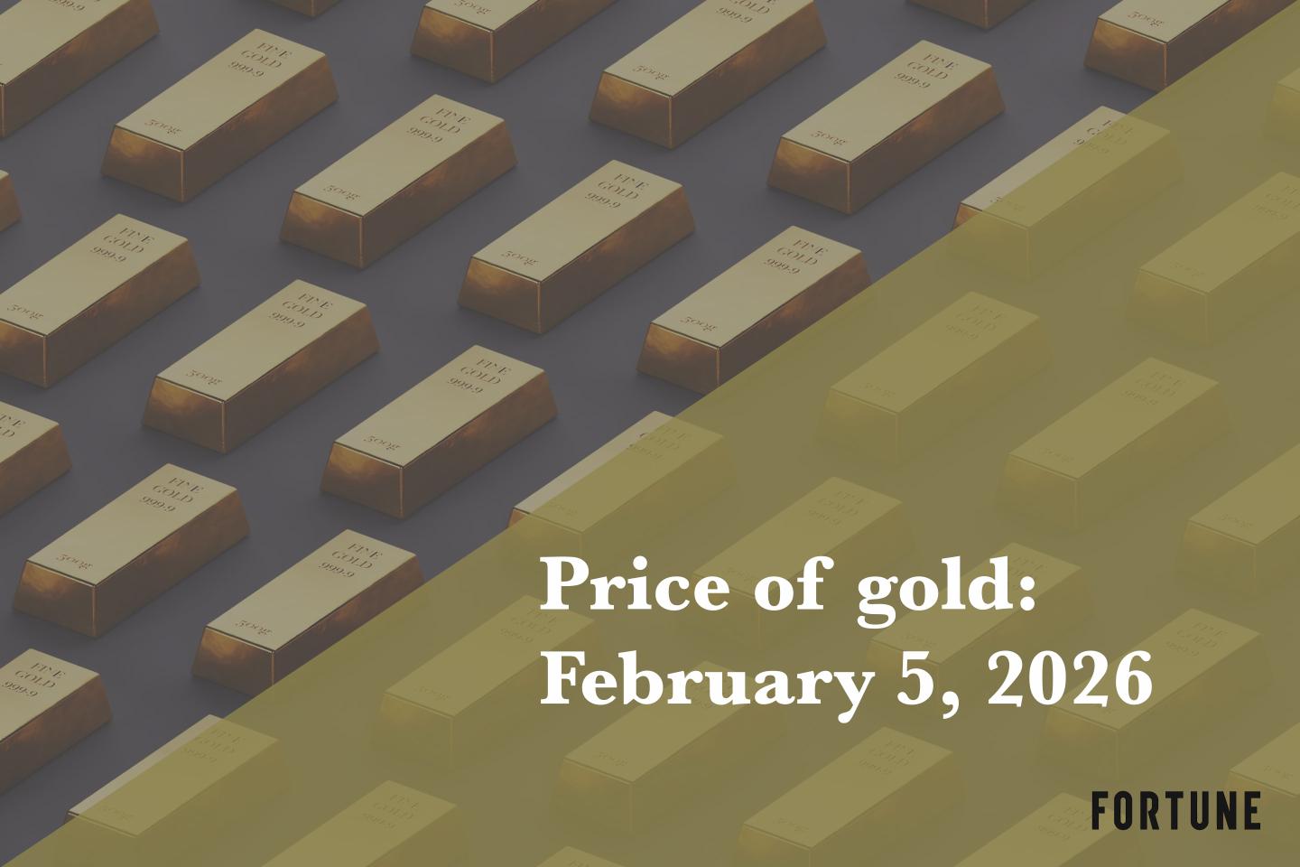 Current price of gold as of February 5, 2026