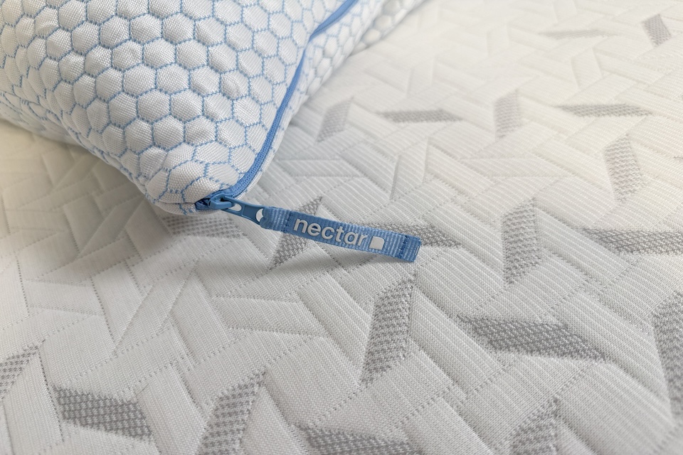 Nectar memory foam pillow in our testing center