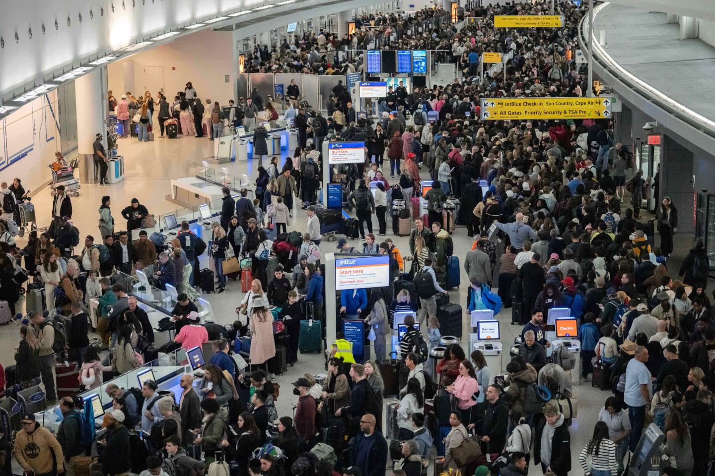 Trump’s border czar says ICE agents could guard exits and check IDs at airport screening areas as long lines plague travelers