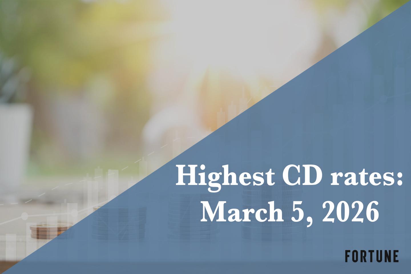 Top CD rates on March 5, 2026: Lock in up to up to 4.30%