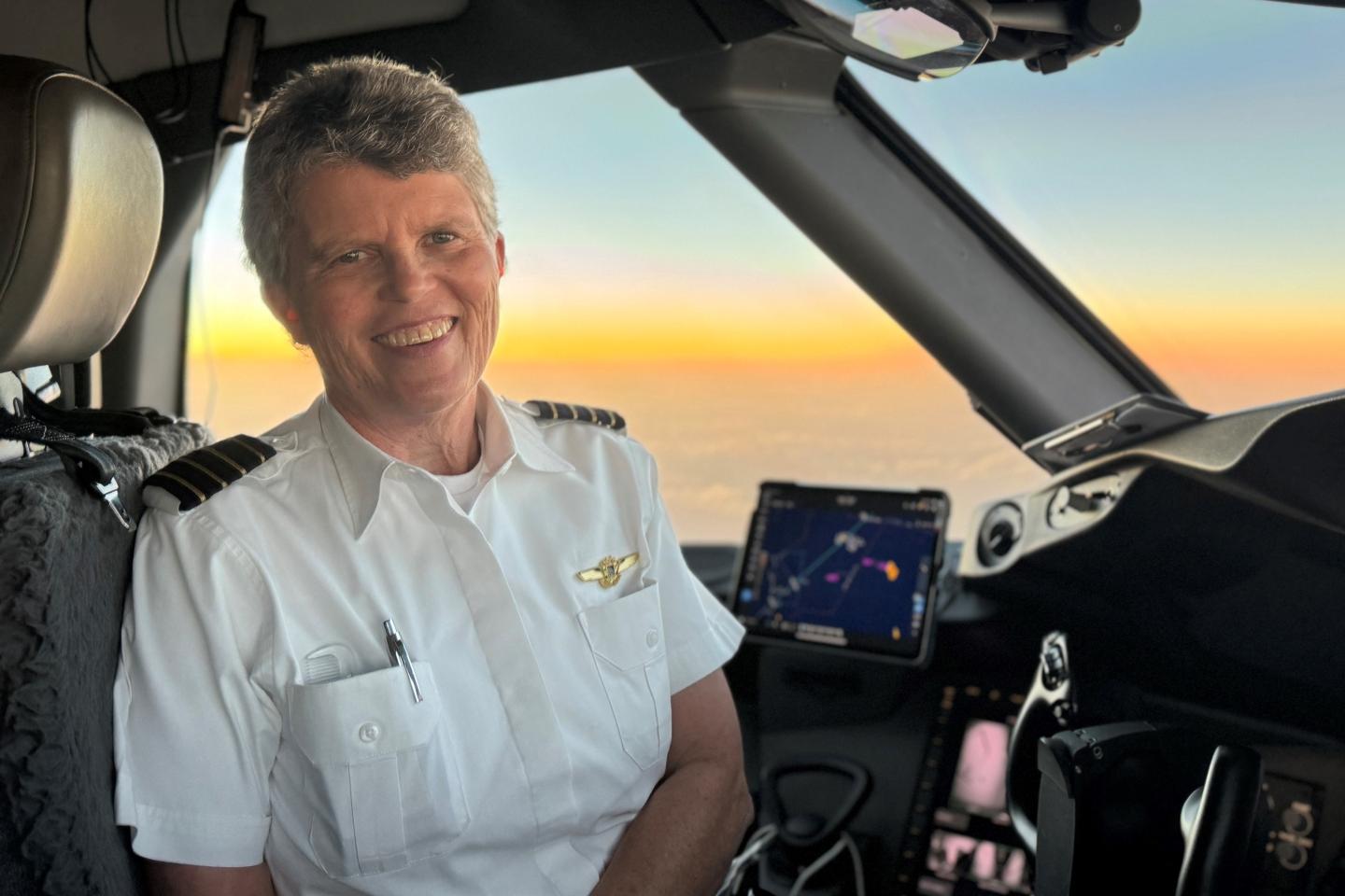 Chresten Wilson in an airplane cockpit
