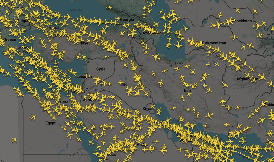 Flights before Iran war