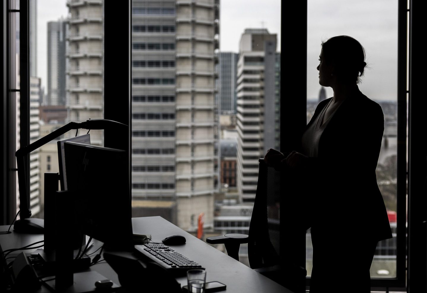 PRODUCTION - 24 January 2023, Hessen, Frankfurt/Main: A woman is standing at the workplace. Photo: Hannes P. Albert/dpa (Photo by Hannes P Albert/picture alliance via Getty Images)