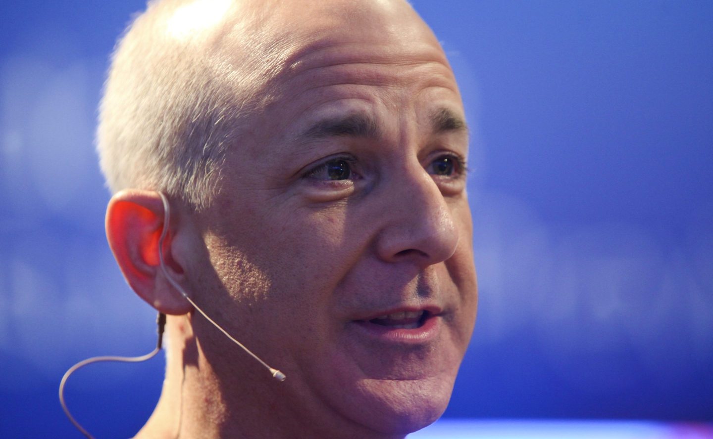 Steven Sinofsky, president of Windows and Windows Live Engineering Group at Microsoft Corp., speaks at a Windows 8 software consumer preview event at the Mobile World Congress in Barcelona, Spain, on Wednesday, Feb. 29, 2012.