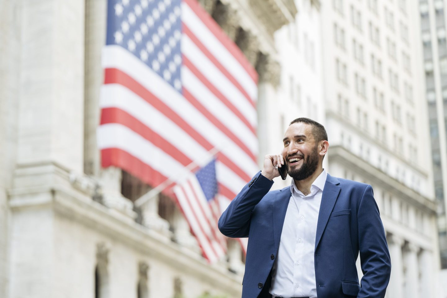 Wealthy New Yorker on phone