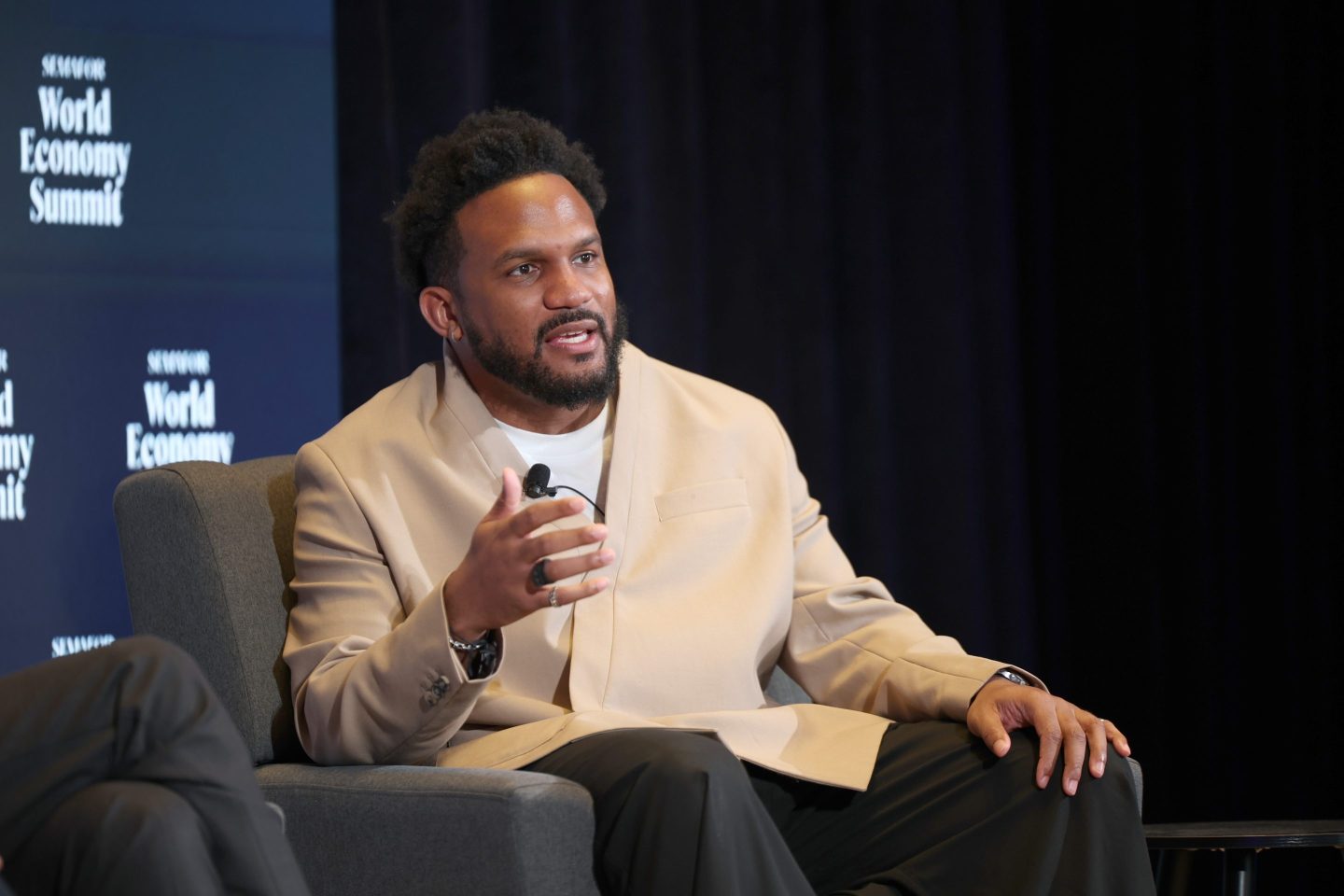 WASHINGTON, DC - APRIL 24: Everette Taylor, CEO, Kickstarter speaks on stage during The Semafor 2025 World Economy Summit - Day 2 at Conrad Washington on April 24, 2025 in Washington, DC. (Photo by Tasos Katopodis/Getty Images for Semafor )