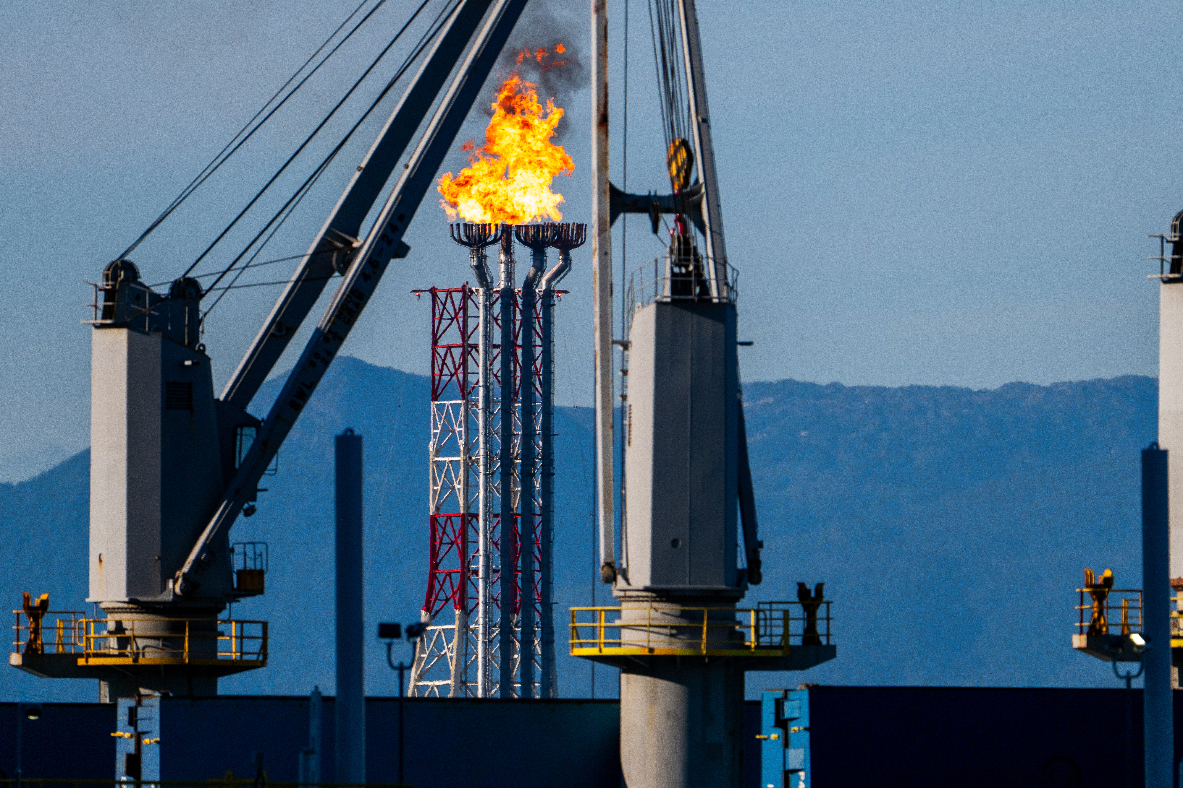 LNG Canada flare stack at Kitimat, BC — Bloomberg/Getty Images