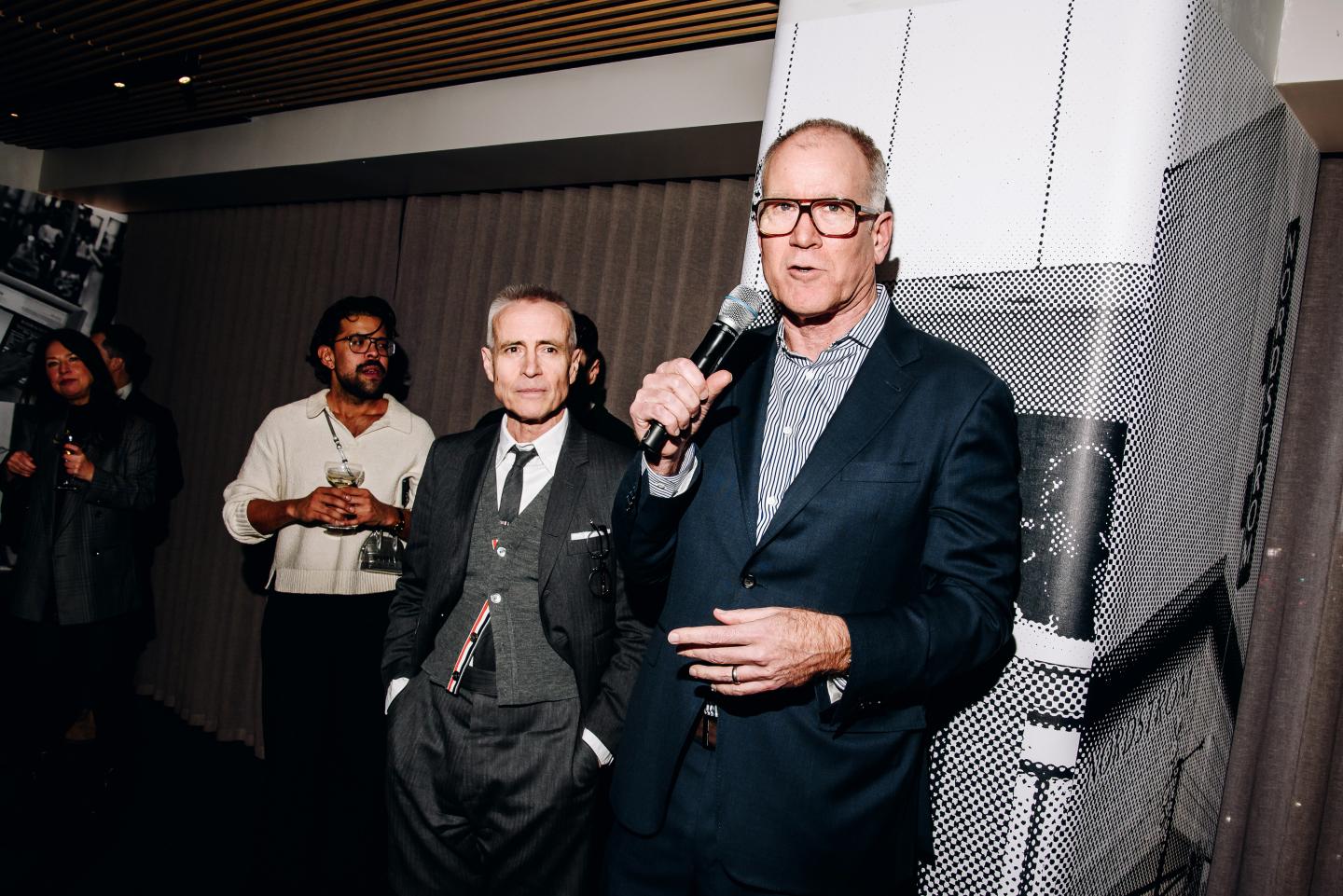 Pete Nordstrom (right), with designer Thom Browne, at a celebration of the brand’s 125th birthday, in February.
