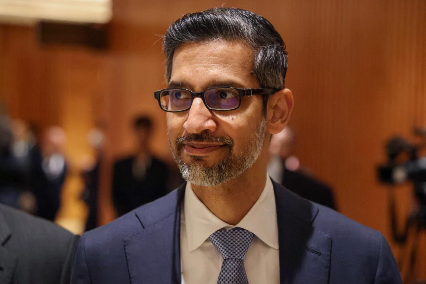 A potrait of Pichai.