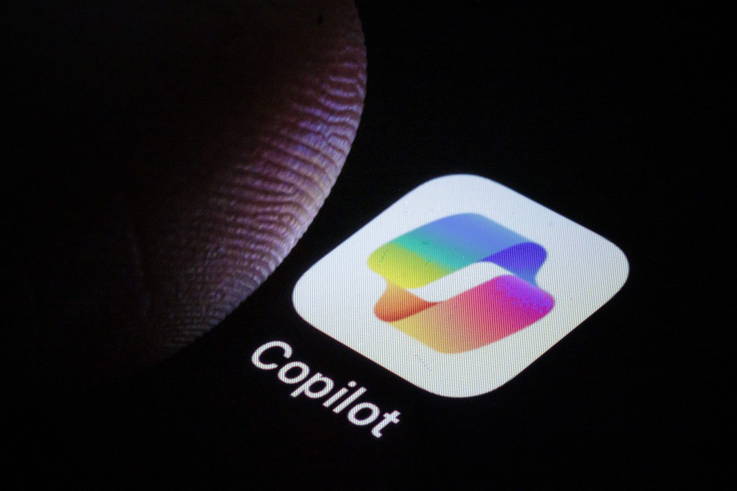 Copilot logo on a phone.