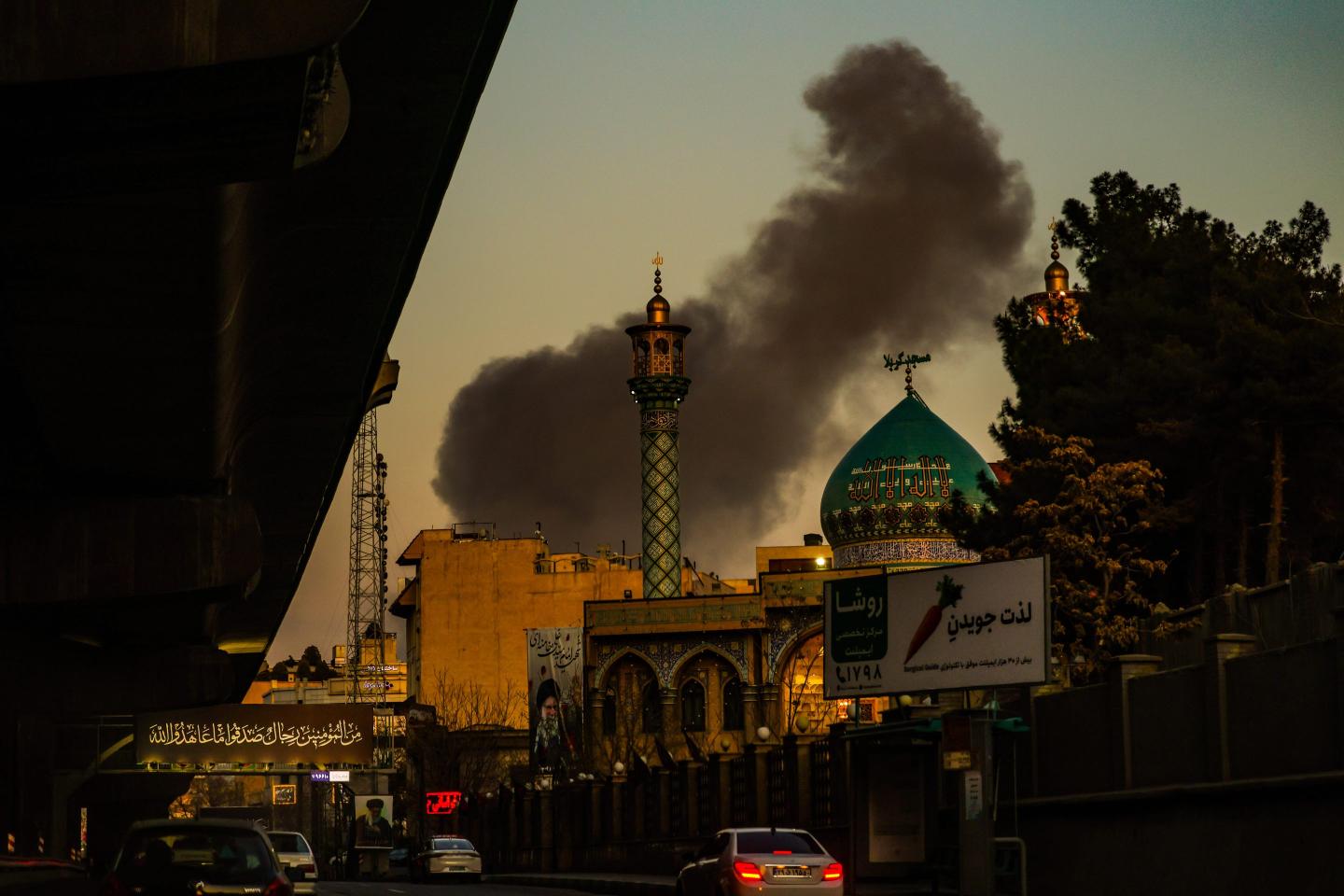 An explosion in Tehran.