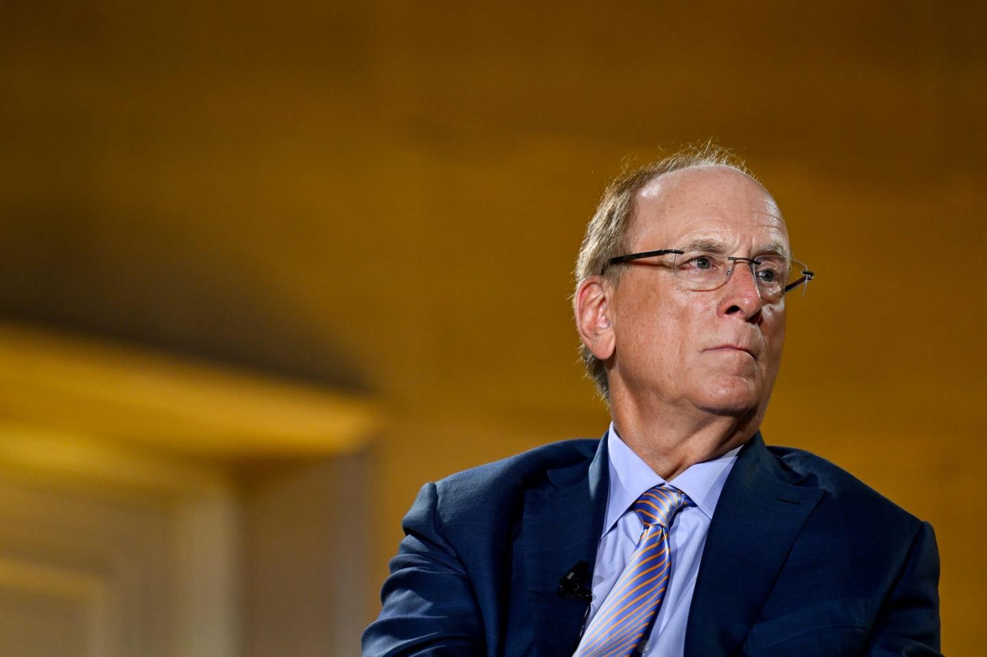 Larry Fink, chief executive officer of BlackRock Inc., during BlackRock's 2026 Infrastructure Summit in Washington, DC, US, on Wednesday, March 11, 2026.