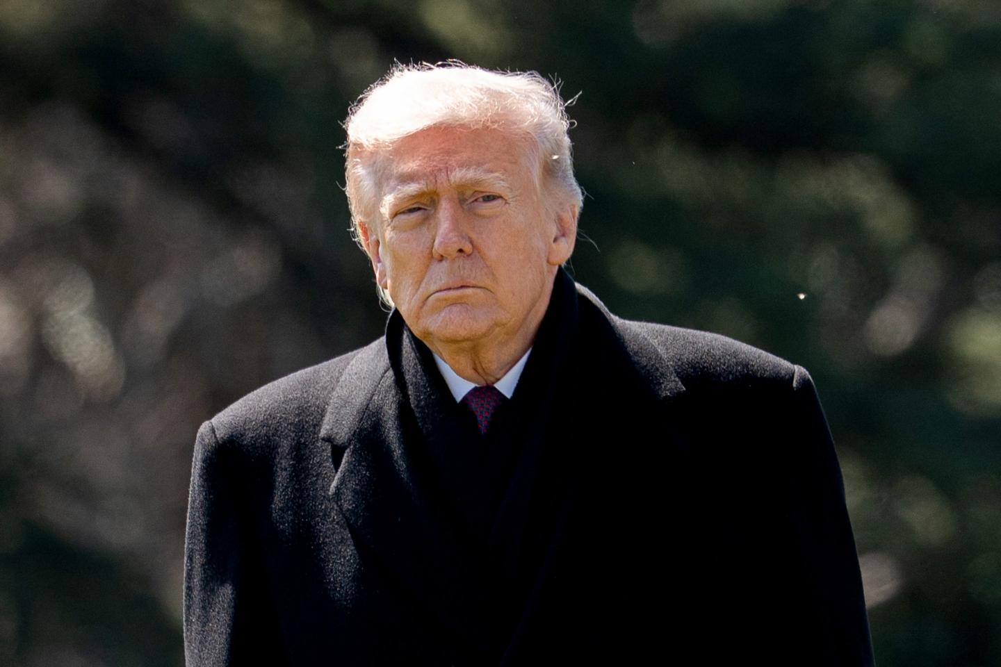 Trump frowns