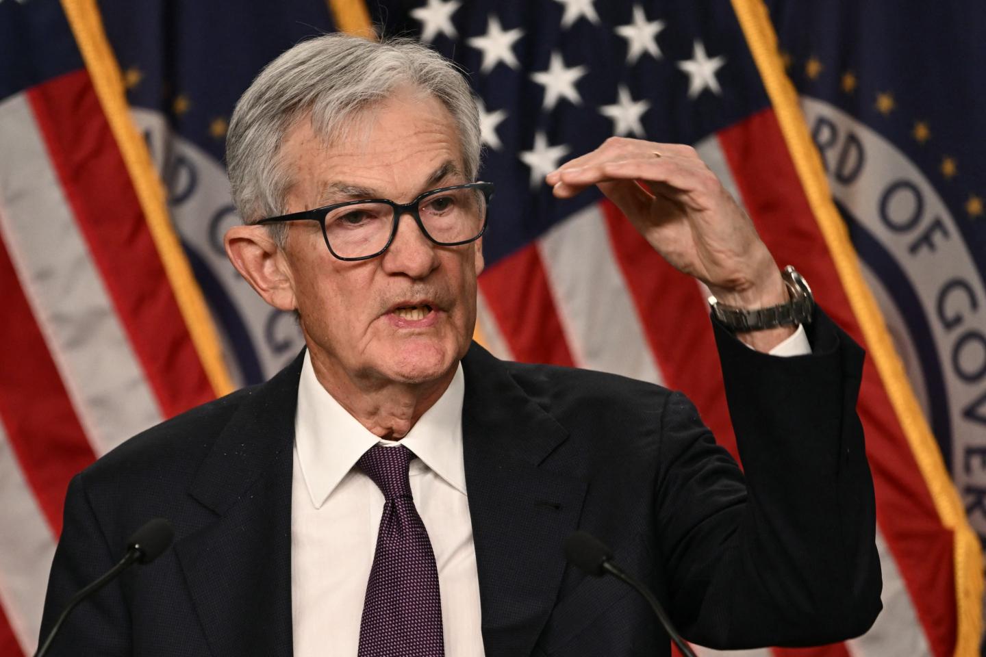 US Federal Reserve Chair Jerome Powell speaks during a press conference following the Federal Open Market Committee meeting at the Federal Reserve Board Building in Washington, DC, on March 18, 2026.