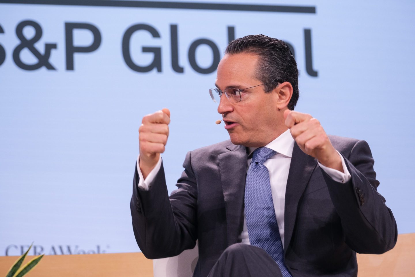 Wael Sawan, chief executive officer of Shell Plc, at the CERAWeek by S&P Global conference in Houston, Texas, US, on Tuesday, March 24, 2026. The event convenes more than 11,000 participants from over 2,350 companies across 90 countries for dialogue on the agenda ahead as the world enters a new era of energy transition. Photographer: F. Carter Smith/Bloomberg via Getty Images