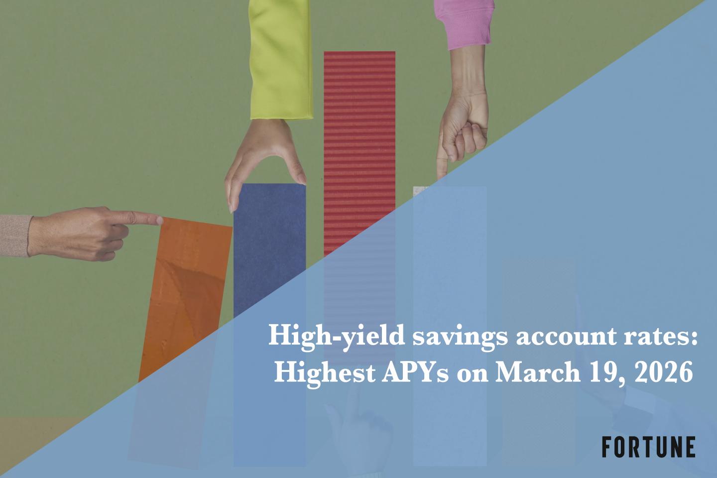 The top high-yield savings rates: Up to 5.00% on March 19, 2026