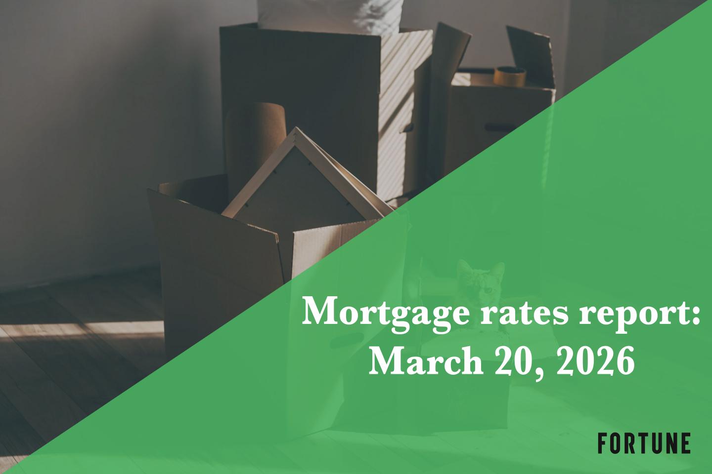 Mortgage rates, March 20, 2026