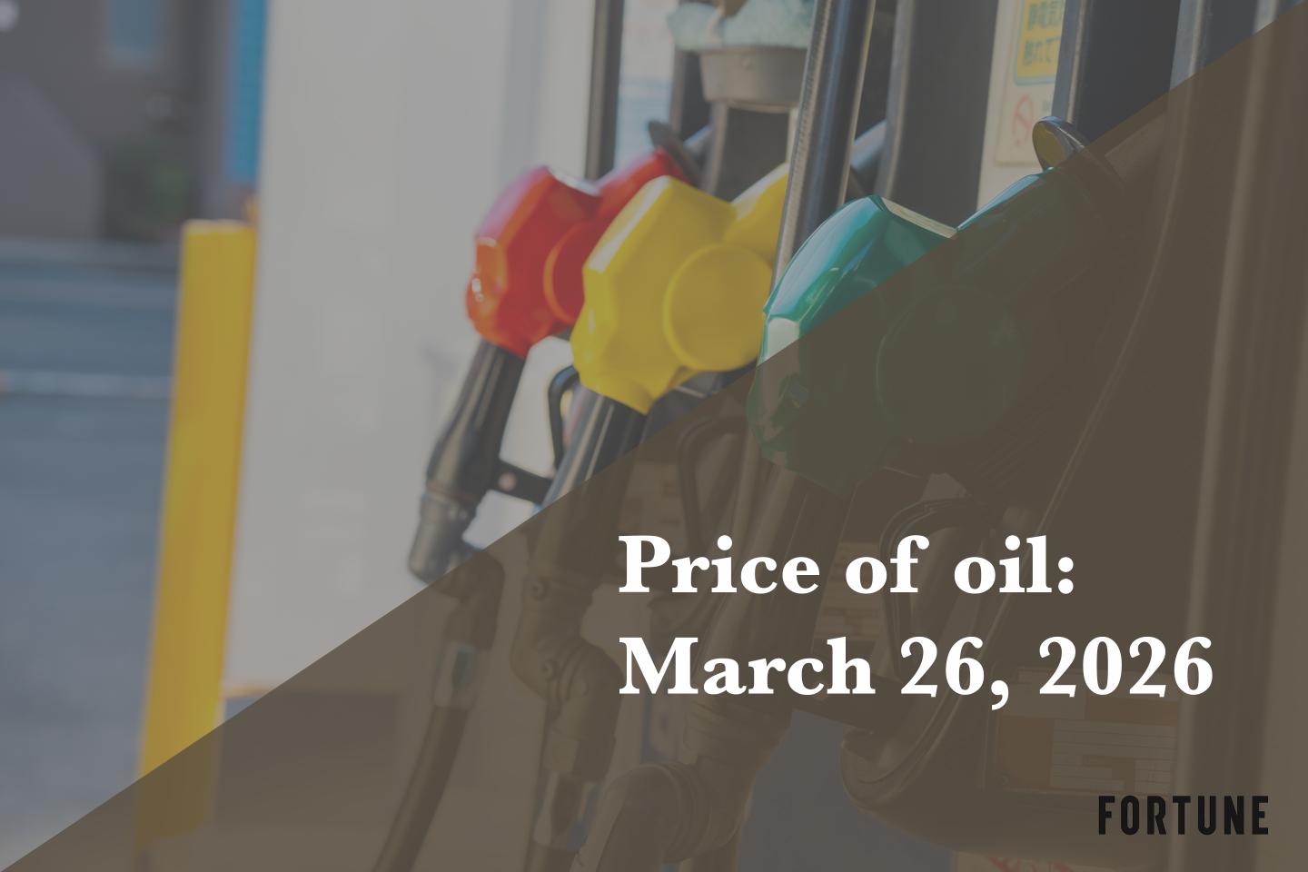 Current price of oil as of March 26, 2026