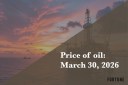 Current price of oil as of March 30, 2026