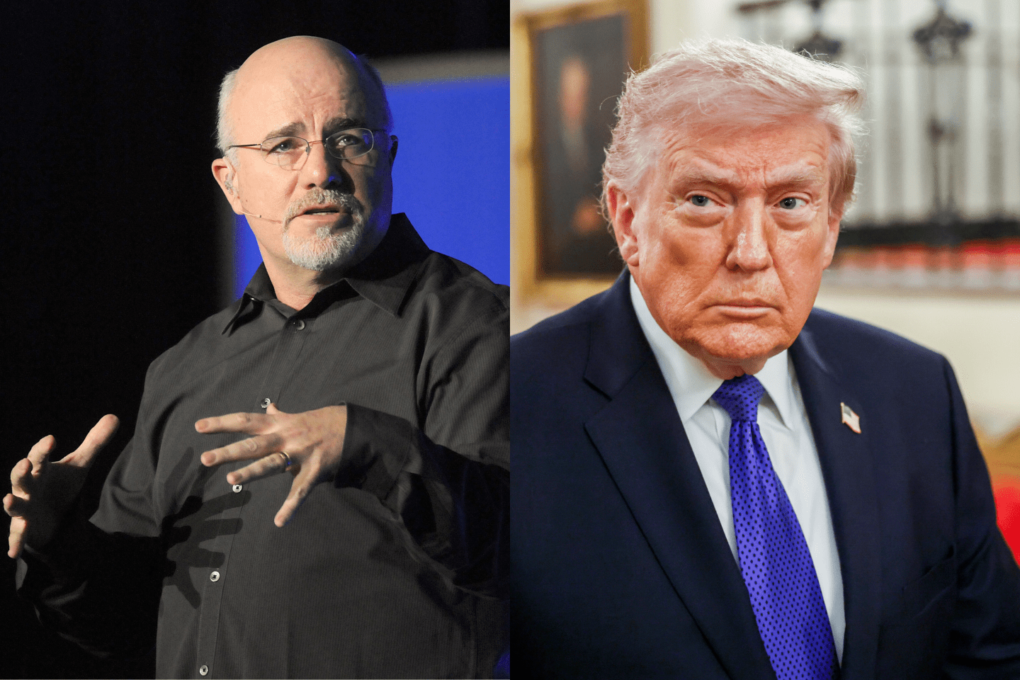 Left to right: Dave Ramsey and Donald Trump