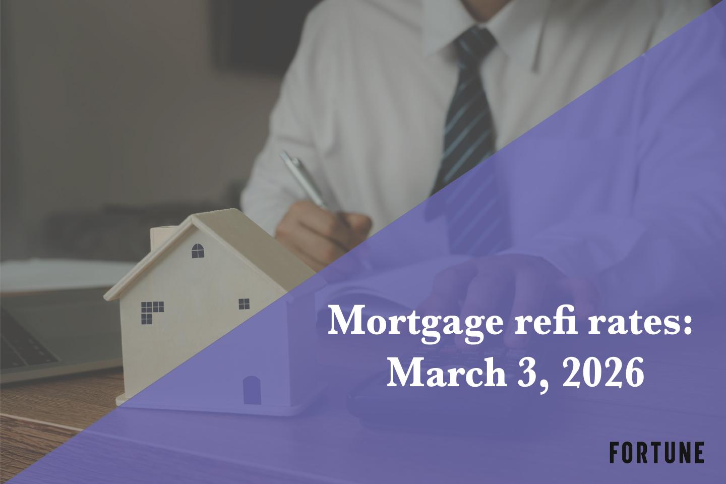 Current refi mortgage rates report for March 3, 2026