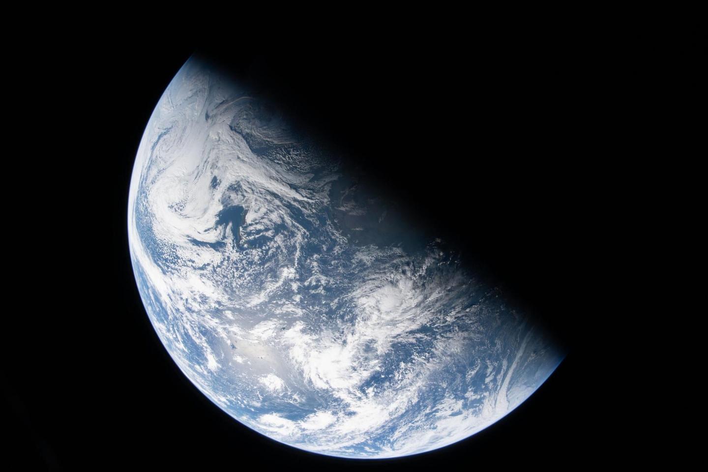 A view of earth taken by NASA astronaut and Artemis II Commander Reid Wiseman from one of the Orion spacecraft's four windows after completing the translunar injection burn, Thursday, April 2, 2026.