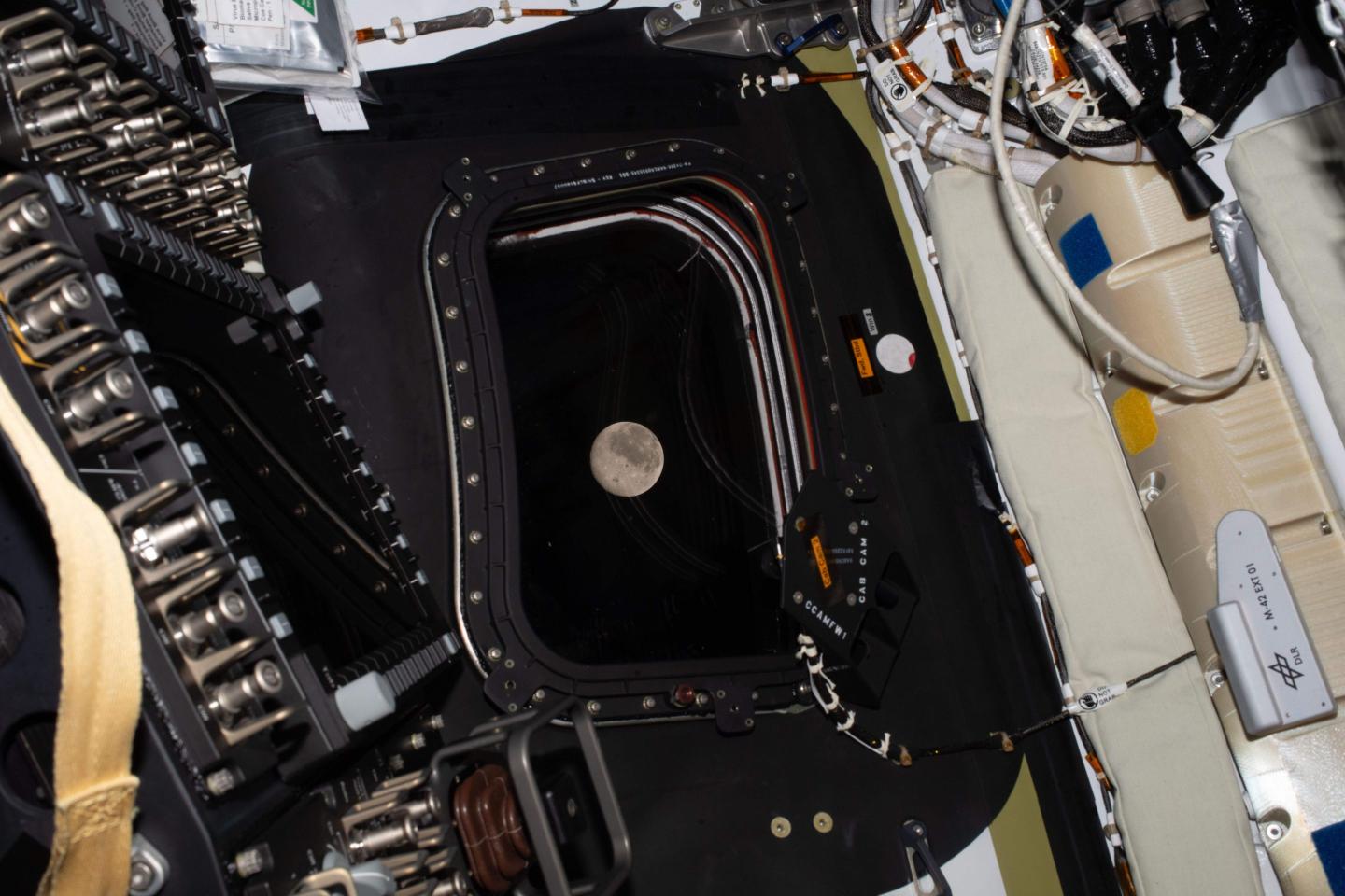 moon in a spaceship