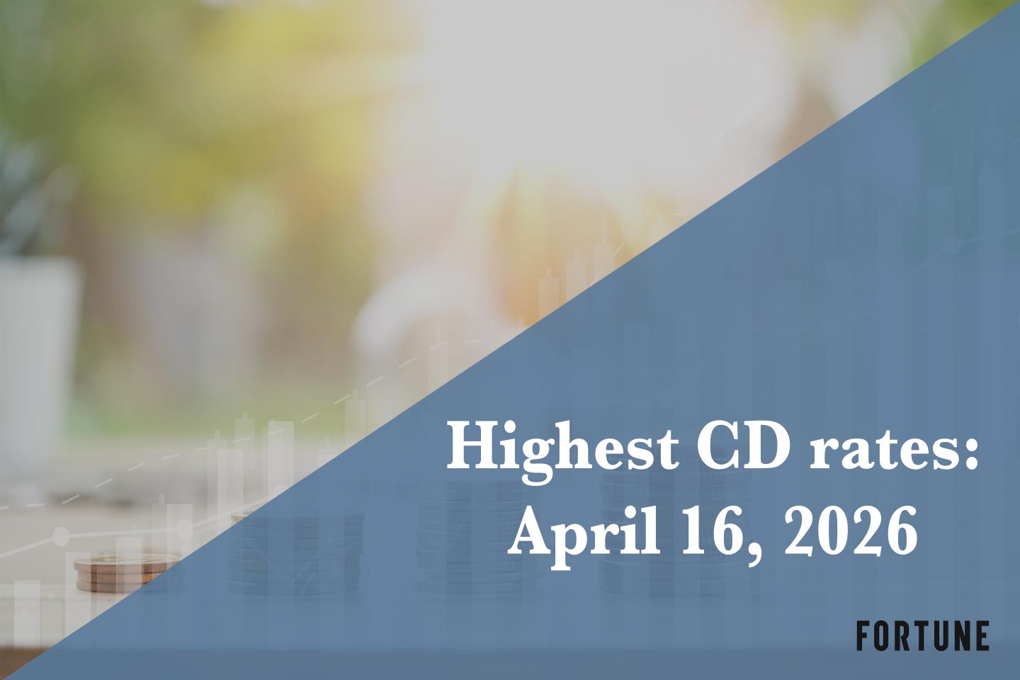 Top CD rates, April 16, 2026: Lock in up to up to 4.20%