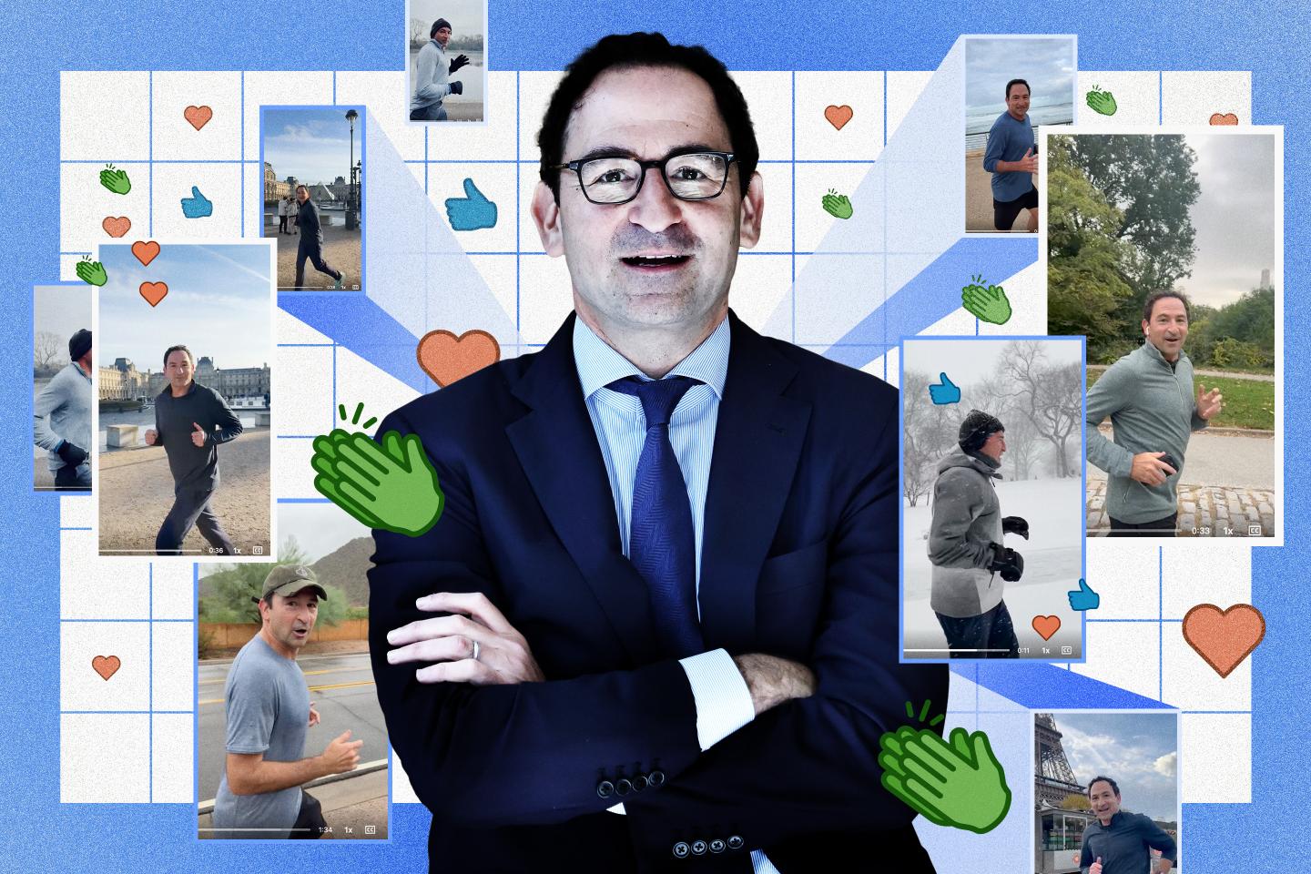 A top Blackstone executive is becoming an unlikely LinkedIn star thanks to his running videos