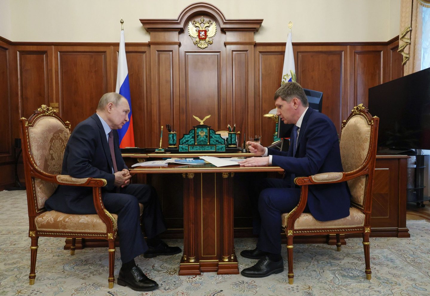 Russia’s economy minister admits ‘reserves have largely been used up’ while communist lawmaker warns of 1917-style revolution as GDP shrinks