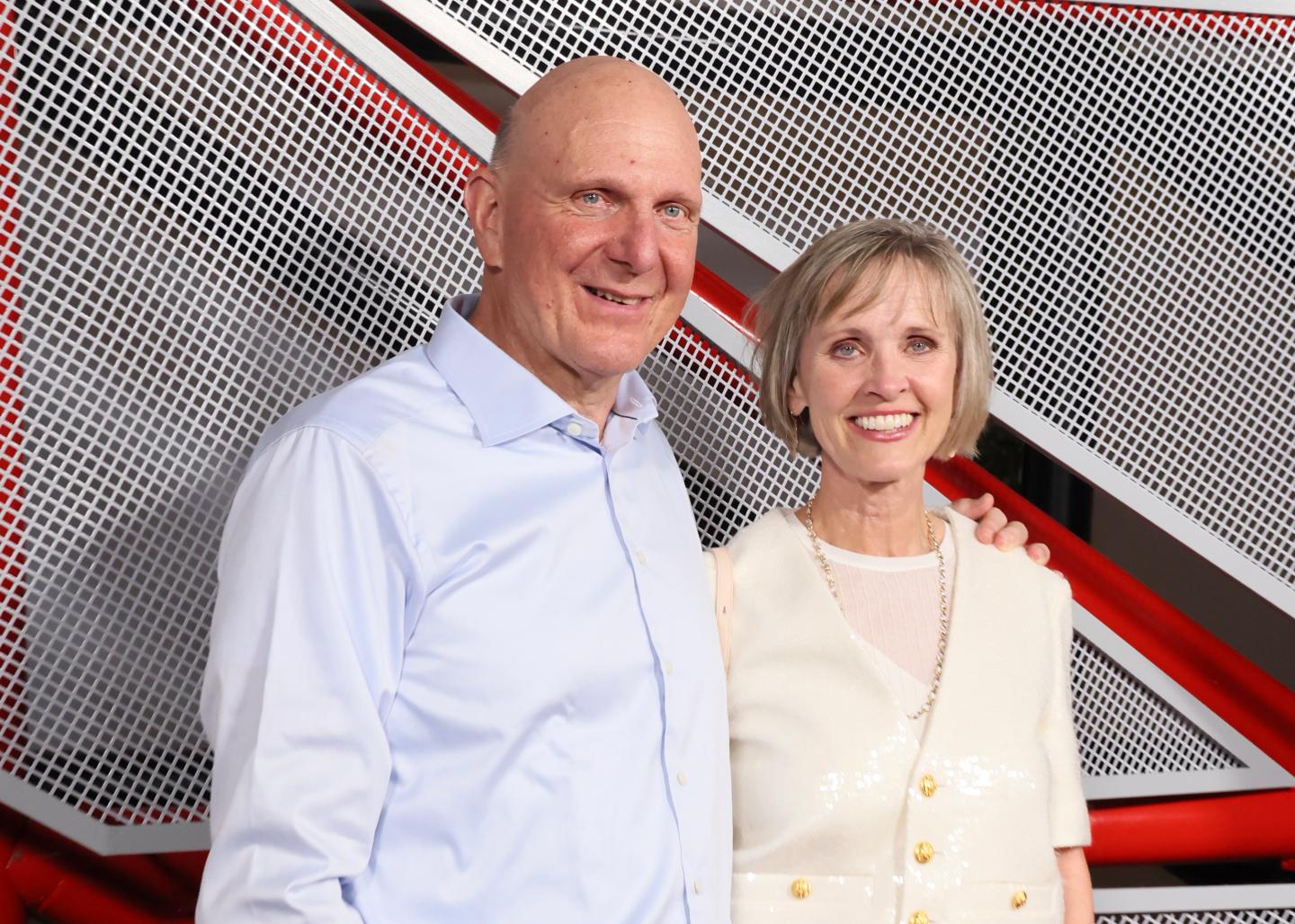 Connie and Steve Ballmer pose and smile