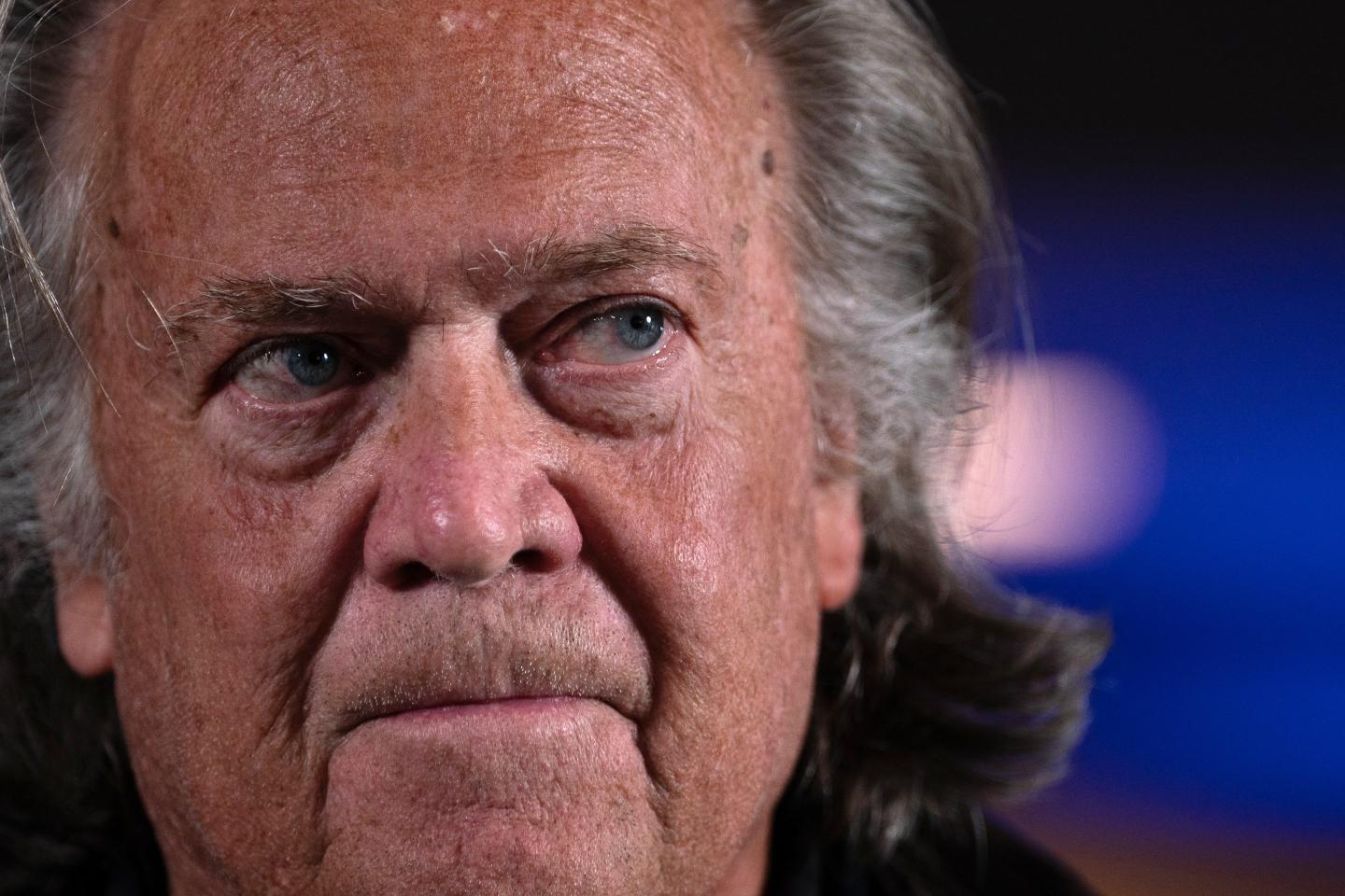 close up of steve bannon