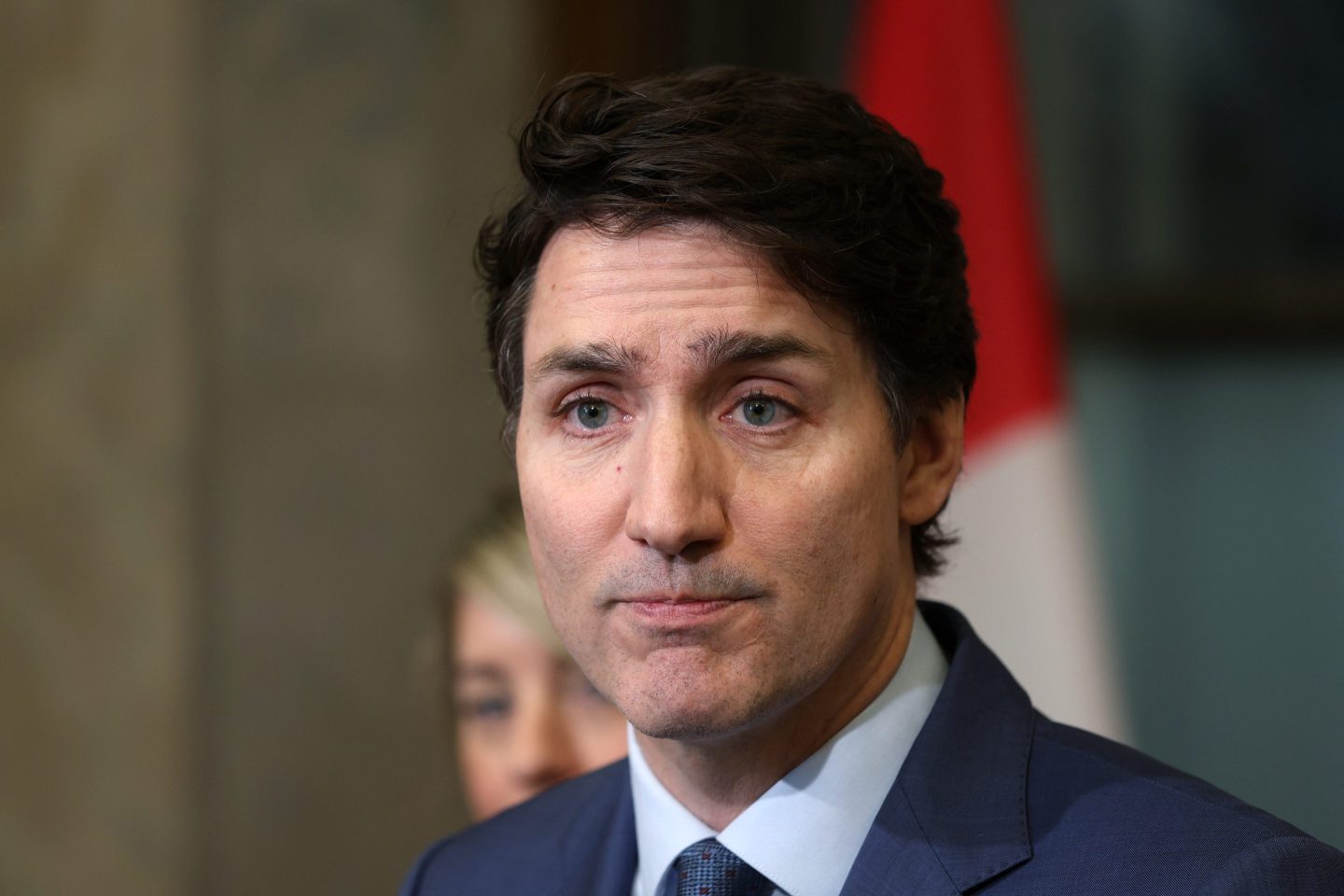 Justin Trudeau wearing a suit