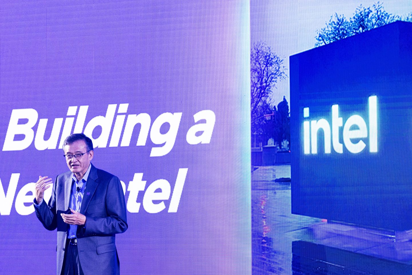 Intel Chief Exec, Lip-Bu Tan, on stage