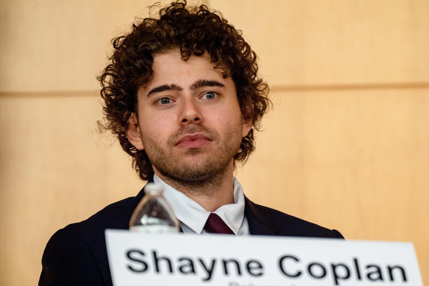 Shayne Coplan sits.