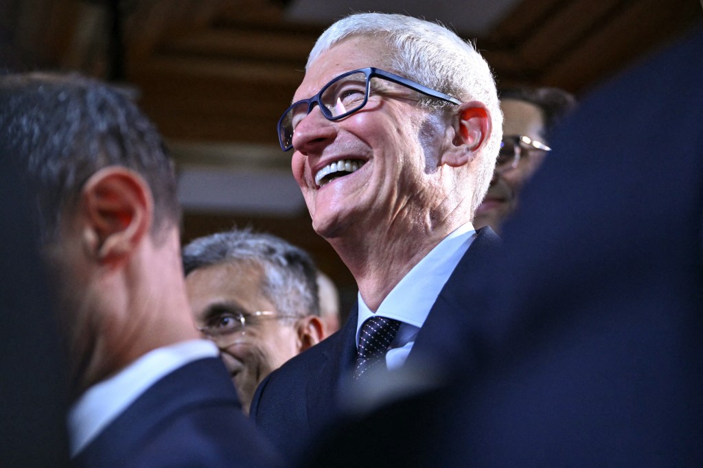 Apple CEO Tim Cook in Davos on January 21, 2026. (Photo: Mandel Ngan/AFP/Getty Images)