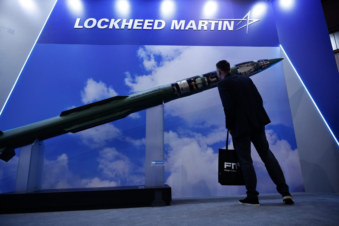 A replica of a Lockheed Martin missile