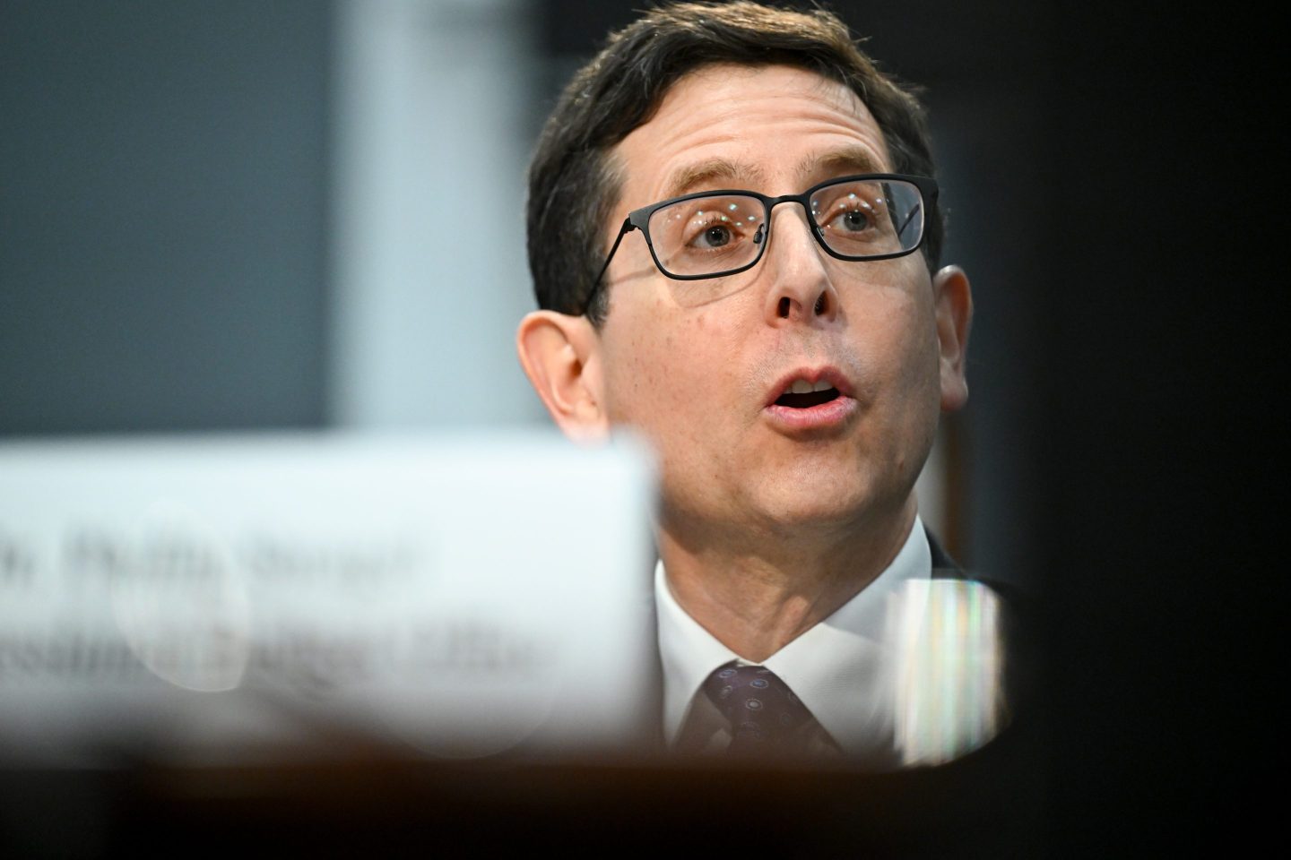 Phillip Swagel, director of the Congressional Budget Office, during a House Appropriations Subcommittee on the Legislative Branch hearing in Washington, DC, US, on Wednesday, March 18, 2026. The committee is holding a budget hearing for the Government Accountability Office and the Congressional Budget Office.