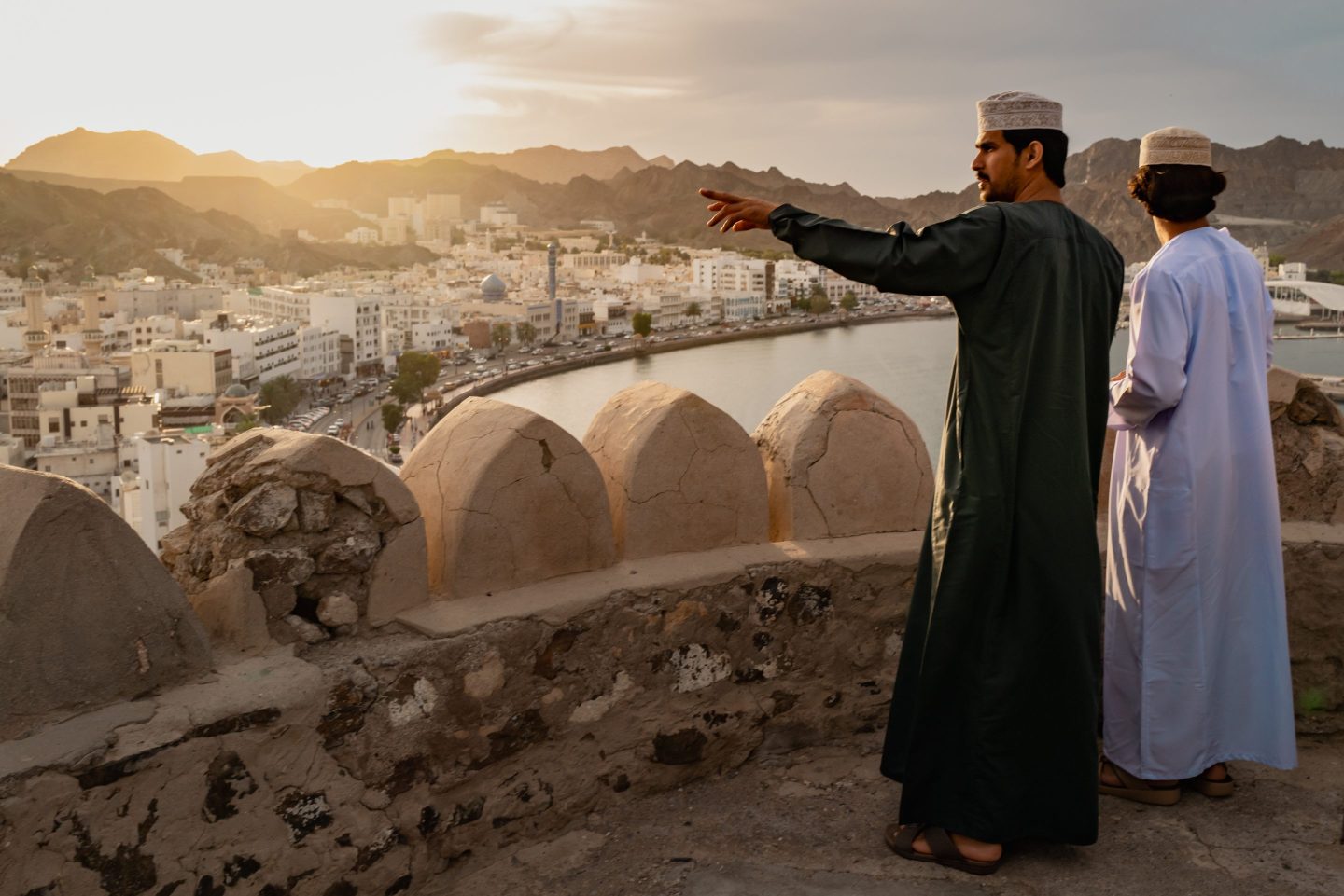 MUSCAT, OMAN - Locals visit Muscat Anchorage near the Strait of Hormuz on March 30, 2026 in Muscat, Oman. Several Chinese-owned vessels were reportedly able to transit the Strait of Hormuz today, the day after U.S. President Donald Trump said Iran would allow 20 ships to cross through the vital waterway. (Photo by Elke Scholiers/Getty Images)