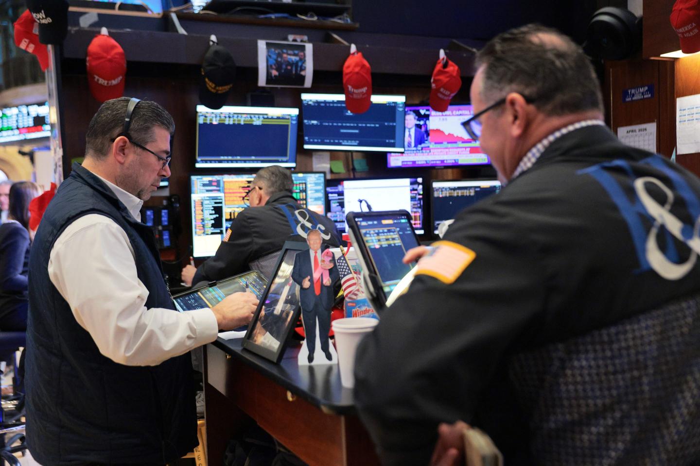 Traders on the floor of the New York Stock Exchange, April 2, 2026.