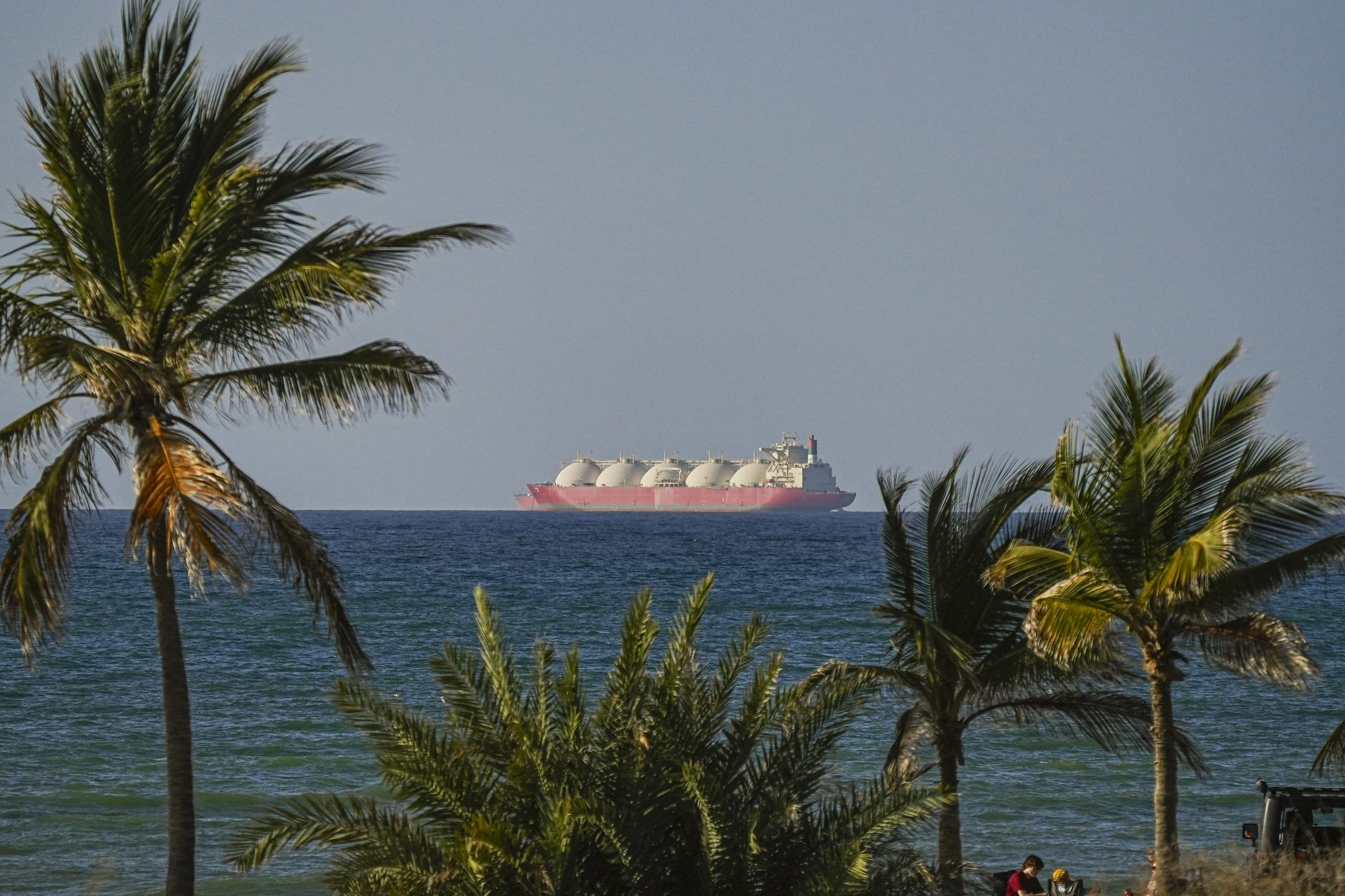 Vessels passing through the Strait of Hormuz after the ceasefire on Tuesday.