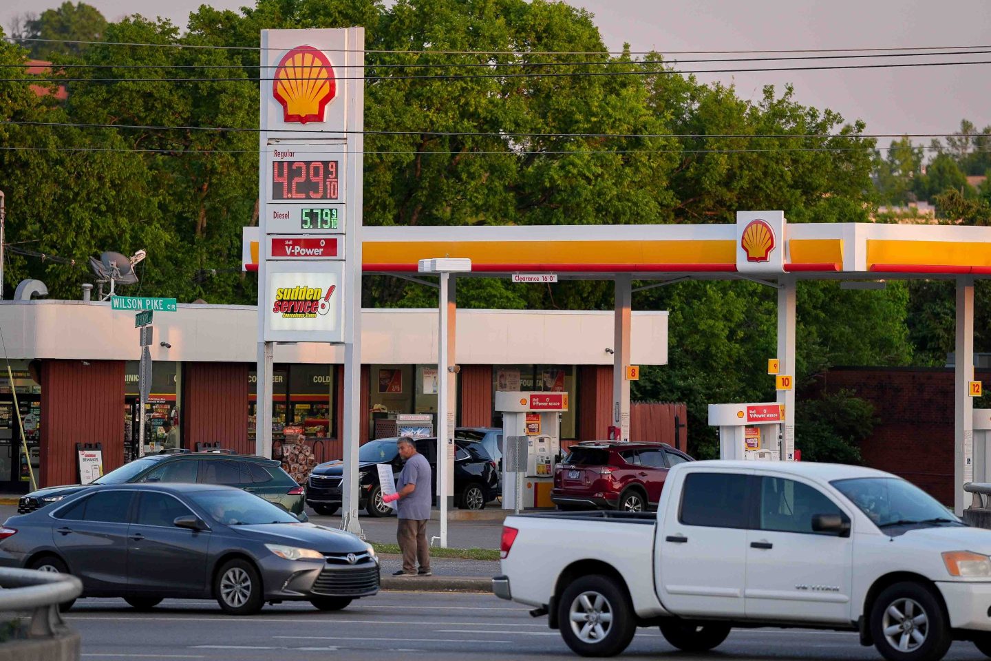 A Shell gas station