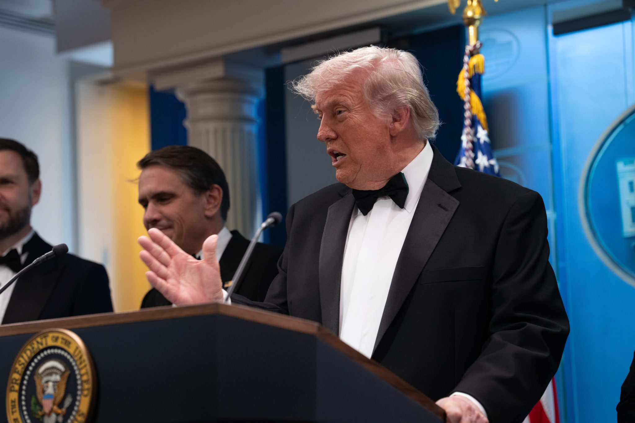 Trump says shooting by ‘would-be assassin’ points to need for White House ballroom as questions are raised about security at correspondents dinner