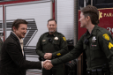 Jeremy Renner and officers