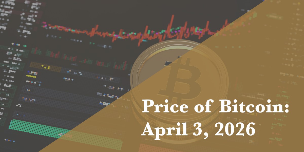 Current price of Bitcoin for April 3, 2026