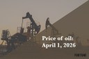Current price of oil as of April 1, 2026